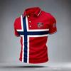 New 3D Printed Men's Retro Fashion Casual Summer Lapel Polo Shirt Top