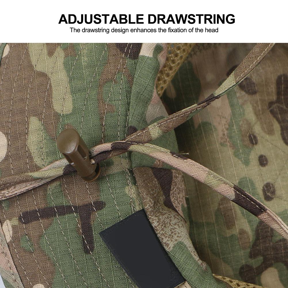 1Pc Vintage Camouflage Boonie Women Men Hat Tactical US Bucket Hats Panama Summer Cap Hunting Hiking Outdoor Camo Sun Caps