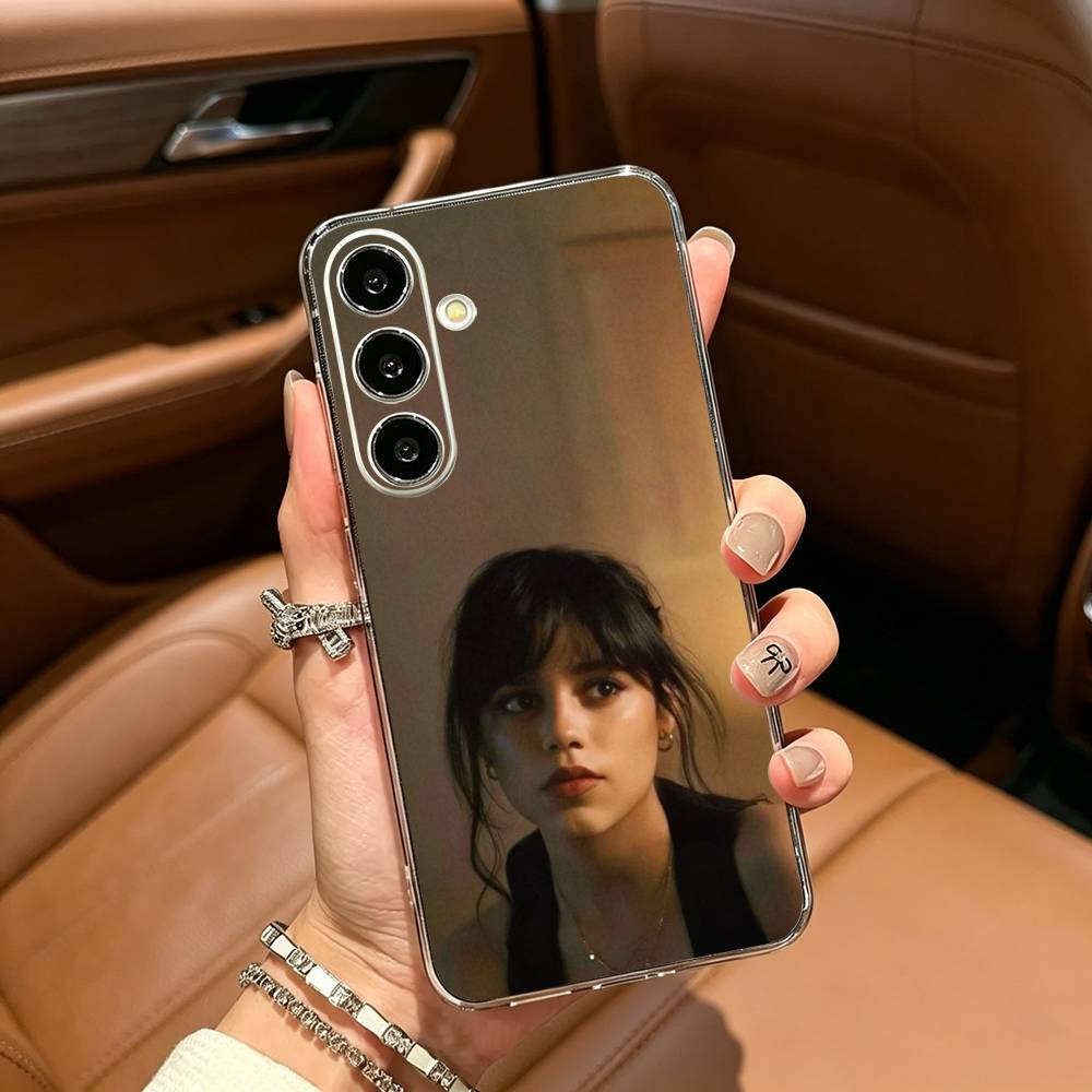 Famous actress--Actress J-Jenna-O- Ortega Clear Phone Case for Samsung Galaxy A71, A70, A52, A51, A40, A30