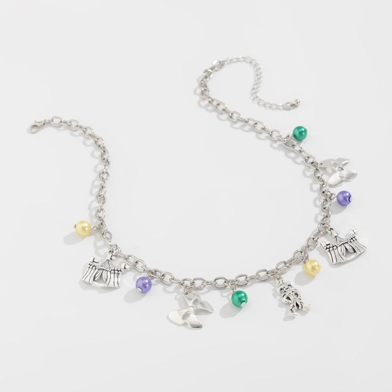 Unique Mask Necklace with Oil Drip Finish Delicate Charm Necklace Fashion Collarbone Chain Perfect for Fashion Lovers