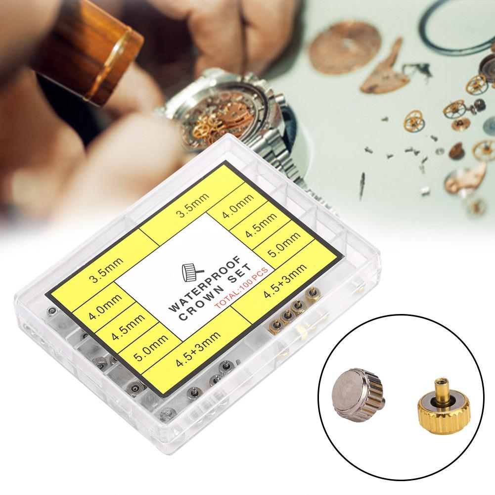 Copper Assorted Watch Crown Parts Accessories Watch Repair Replacement Tool
