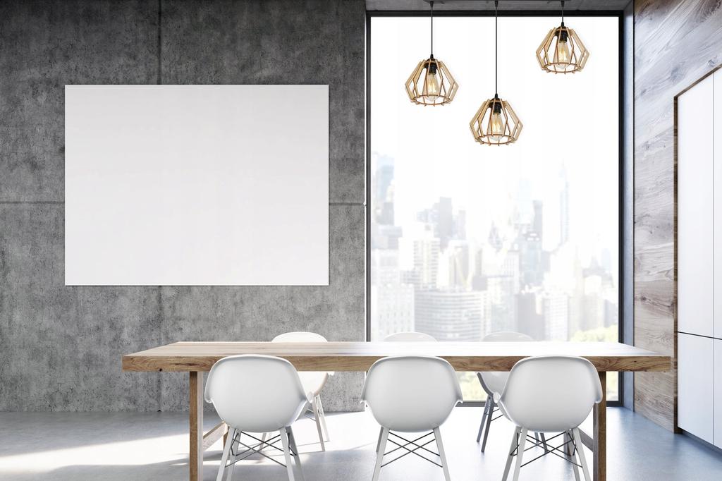 MODERN WOODEN LED CEILING HANGING LAMP