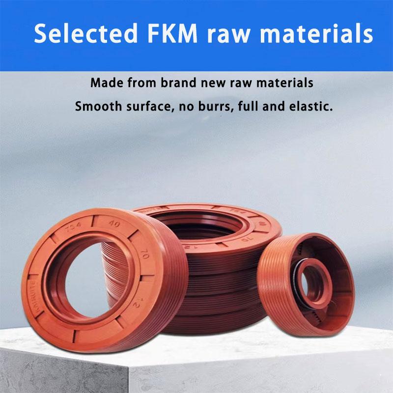 TC40/42/45FKM Skeleton Oil Seal Double Lip Spring High Temp Wear Resistant