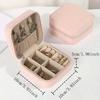 1pc Mini Portable Jewelry Box, Jewelry Box, Travel Jewelry Storage Box for Earrings, Rings, Necklaces, Bracelets with Zipper