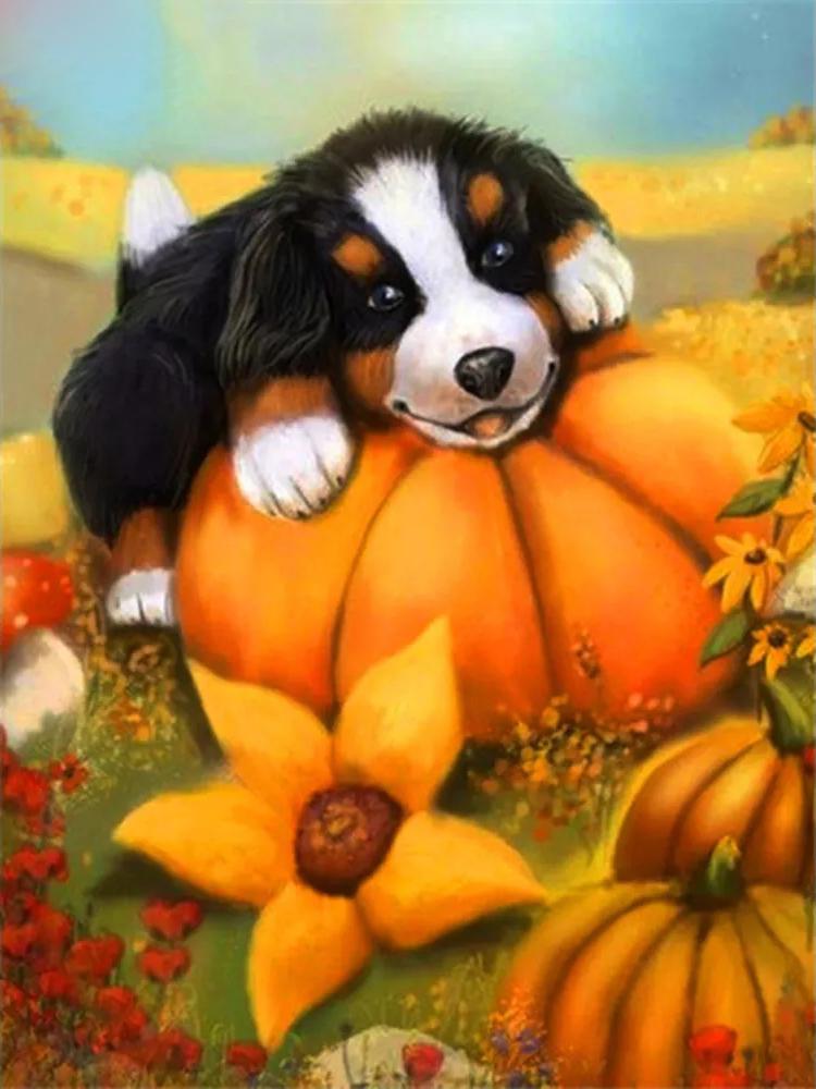 Diamond Embroidery Pumpkin Crafts Diamond Painting Halloween Cross Stitch Set Mosaic Cartoon Full Square Round Wall Art