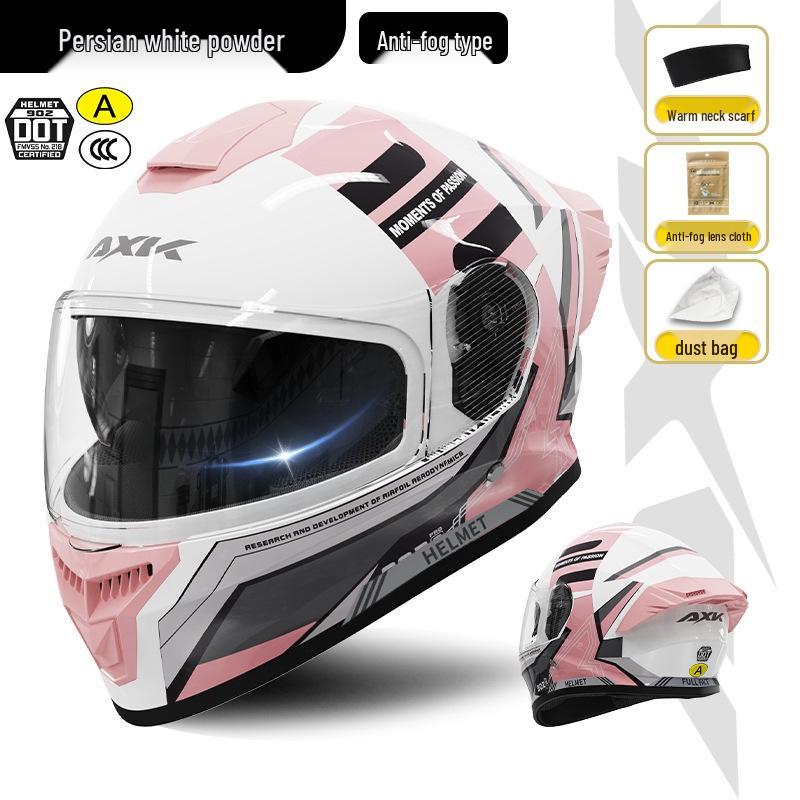 Certified Full Face Motorcycle Helmet for Men & Women, Warm, All-Season, for Electric Vehicles and Winter Riding