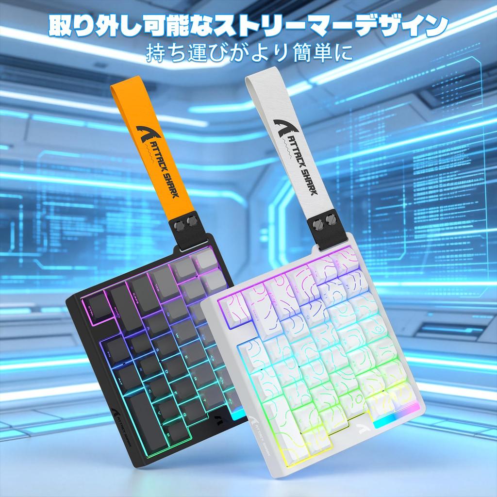 ATTACKSHARK x MAMBASNAKE M36HE Wired Gaming 8000Hz Magnetic Rapid Trigger RT MT Silencing RGB Web Macro Suitable for Video Editing Contoured Keyboard