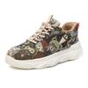 Men's Painted Canvas Platform Breathable Daddy Shoes Fashion Trend Versatile Sports Running Shoes Youth Work Shoes