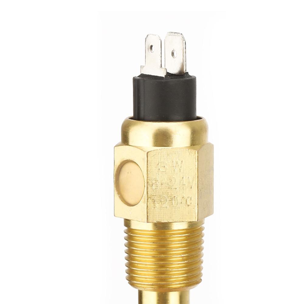 3/8 NPT Water Temp Sensor 3W 6-24V 103℃ 38-120℃ Measuring Range Temperature Sender Coolant Temp Sensor for VDO