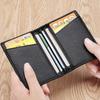 Men Slim RFID Blocking Wallet PU Leather Card Holder Minimalist Front Pocket Wallet Thin Bifold Credit Card Case Money Clip Wallet