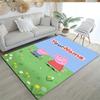 Peppa Pig Personalized Text Floor Rug Office Rug Design for Balcony Hallway Bedrooms Game Room Antislip Carpet Anime Office Decor