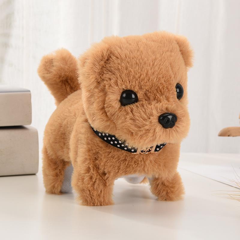 Interactive Walking Barking Plush Puppy Toy for Early Education