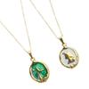 Double Sided Mermaids Princess Pendant Necklace Luxurious Sweater Chain for Women and Girls Handmade Jewelry Gift