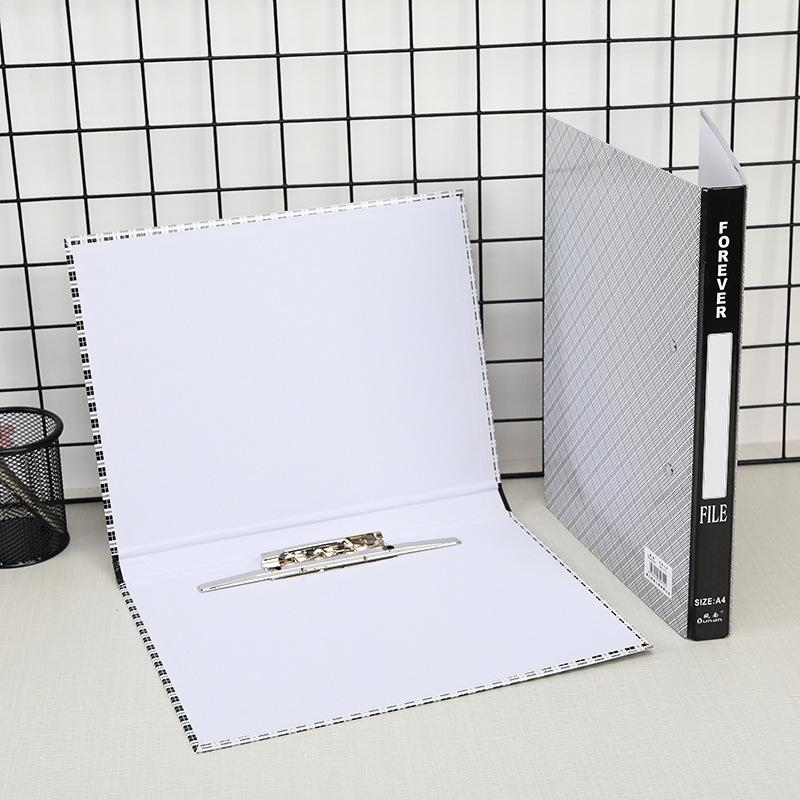 A4 Grid Folder Double Clip Document Storage Book