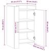 VidaXL Buffet noir 45x35x75 cm bois d’ingénierie, armoire, armoire latérale, armoire de rangement, armoire, placard, buffet 848396