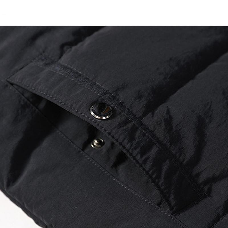 Jacke Herren Verdickte Parkas Stehkragen Jacke Herrenmantel Winter Warm Dick Reißverschlussmantel Gefütterter Übermantel Herren