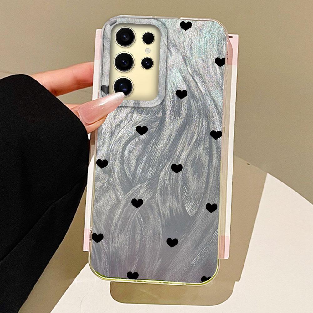 

Черные Чехлы для Телефона Love на Весь Экран Чехол для Телефона для Samsung Galaxy A56 A36 A26 A16 A55 A14 A24 A34 S25 Накладка Силиконовая Задняя Крышка Samsung A55 белый