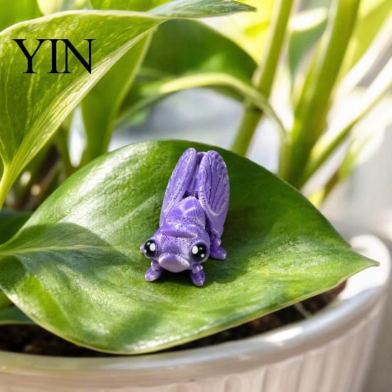 Desktop Insect Ornament 3D Printed Cicada Figurine, Realistic Model with Movable Shape Decor Joints, Stress Relief Fidget Toy for Kids Adults Colorful