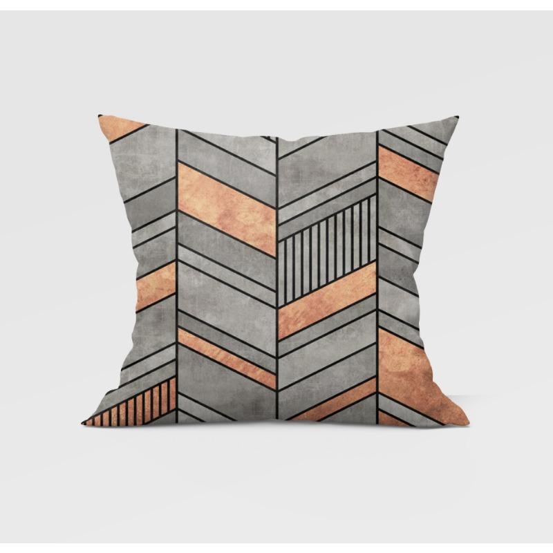 Gray Geometric Pillowcase Home Sofa Pillowcase