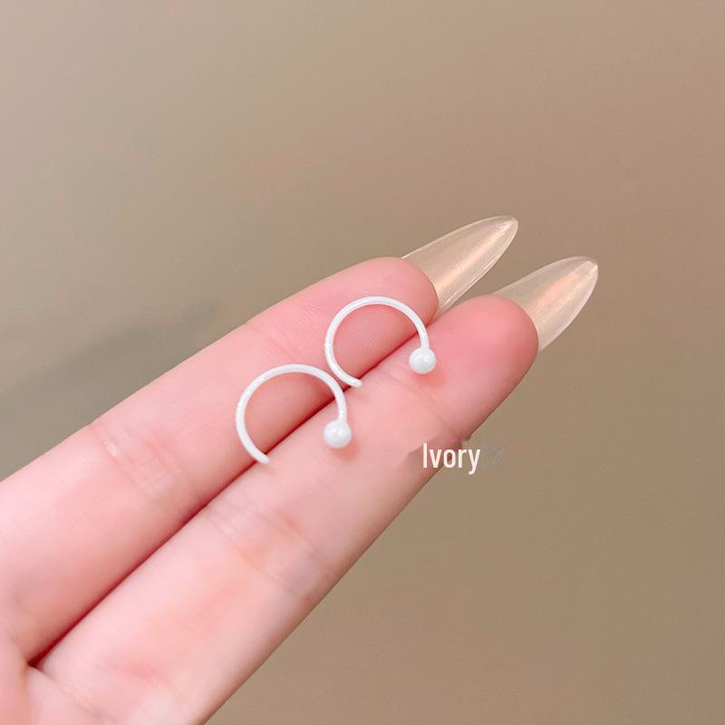 High-end Colorful Geometric Ceramic Earrings - Comfortable for Sleeping, Unique Design.