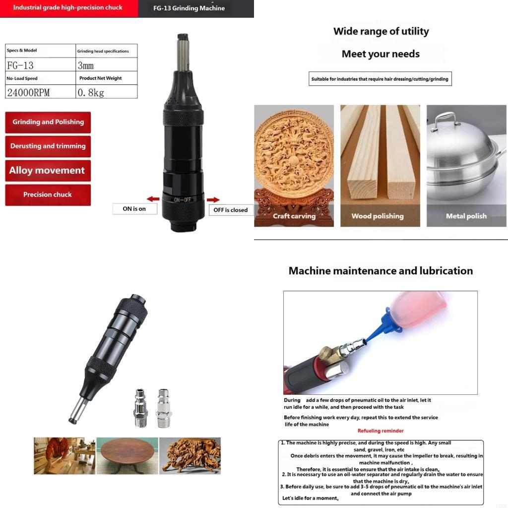

Pneumatic Air Die Grinder 3mm Chuck Pneumatic Engraving Pen With Eu And US Connectors For Precise Metal Carving CN