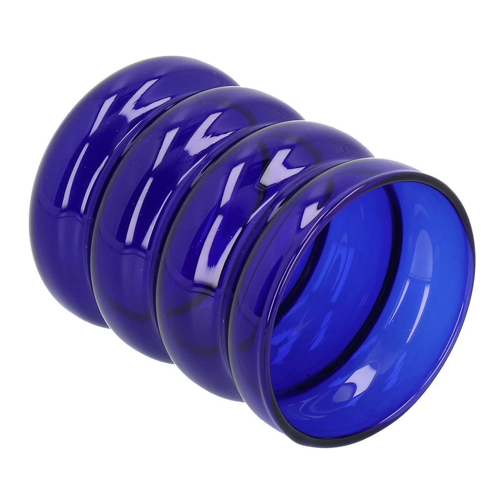 Bamboo Joint Design High Borosilicate Glass Cup HeatResistant Drinking Cup for Milk Beer Coffee(Blue )