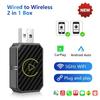 2 in 1 NEW Wireless CarPlay Android Auto Adapter USB Dongle Smart Mini Box Bluetooth Wifi Plug And Play for OEM Car Stereo