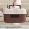 Household Lockable Password Lock Safe Box Large Capacity Two Layers Storage Bin Thickened Portable Lockbox for Home Office