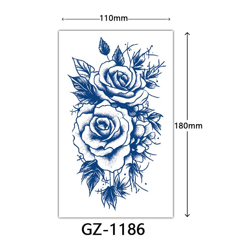 Herbal Tattoo Stickers, Juice Tattoo Stickers, Semi-Permanent English Letter Tattoo Stickers Tattoo