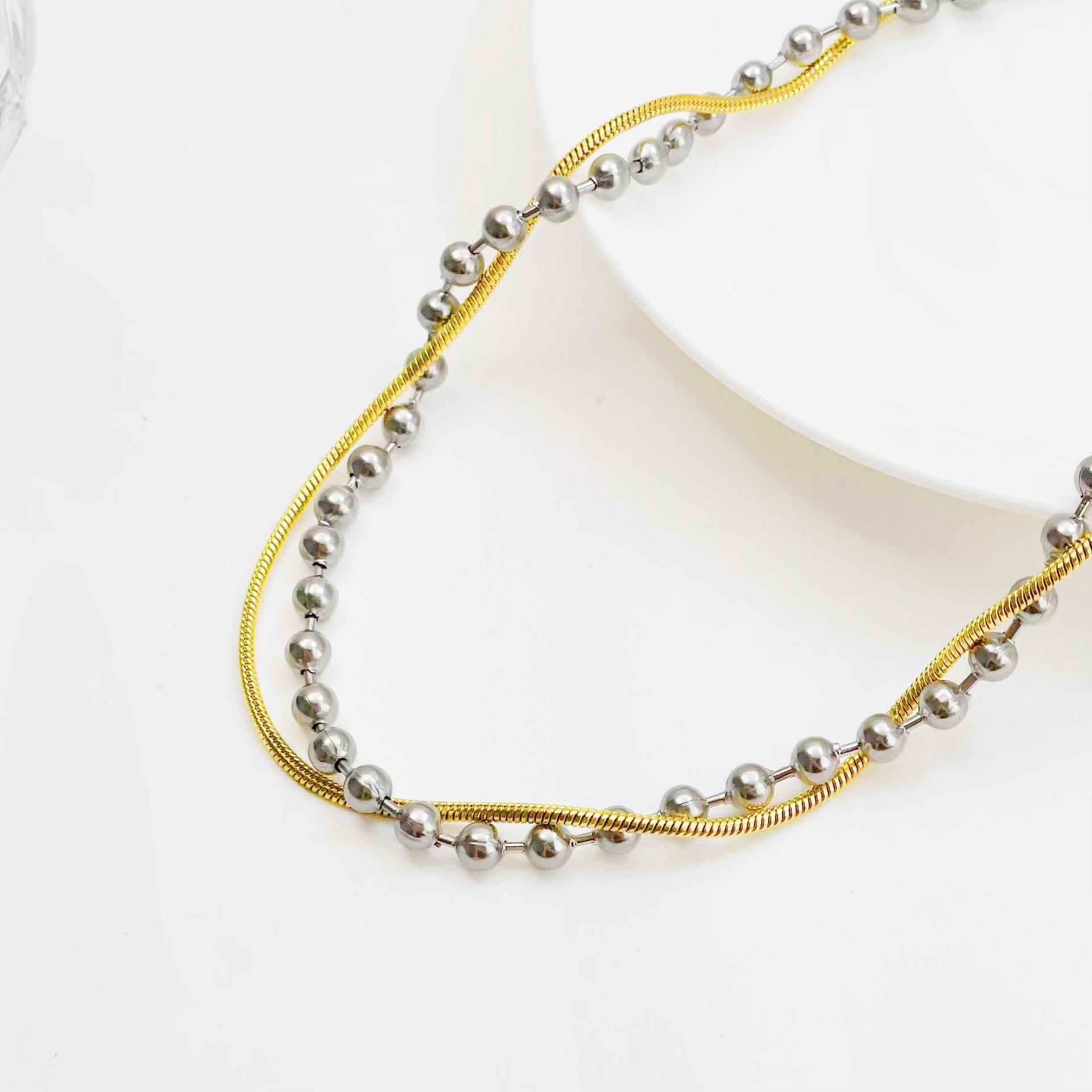 Retro Stainless Steel Necklace Simple Vacuum Plating