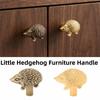 Vintage Little Hedgehog Brass Handle Retro Wardrobe Drawer Pulls Cabinet Door Knobs  Kitchen