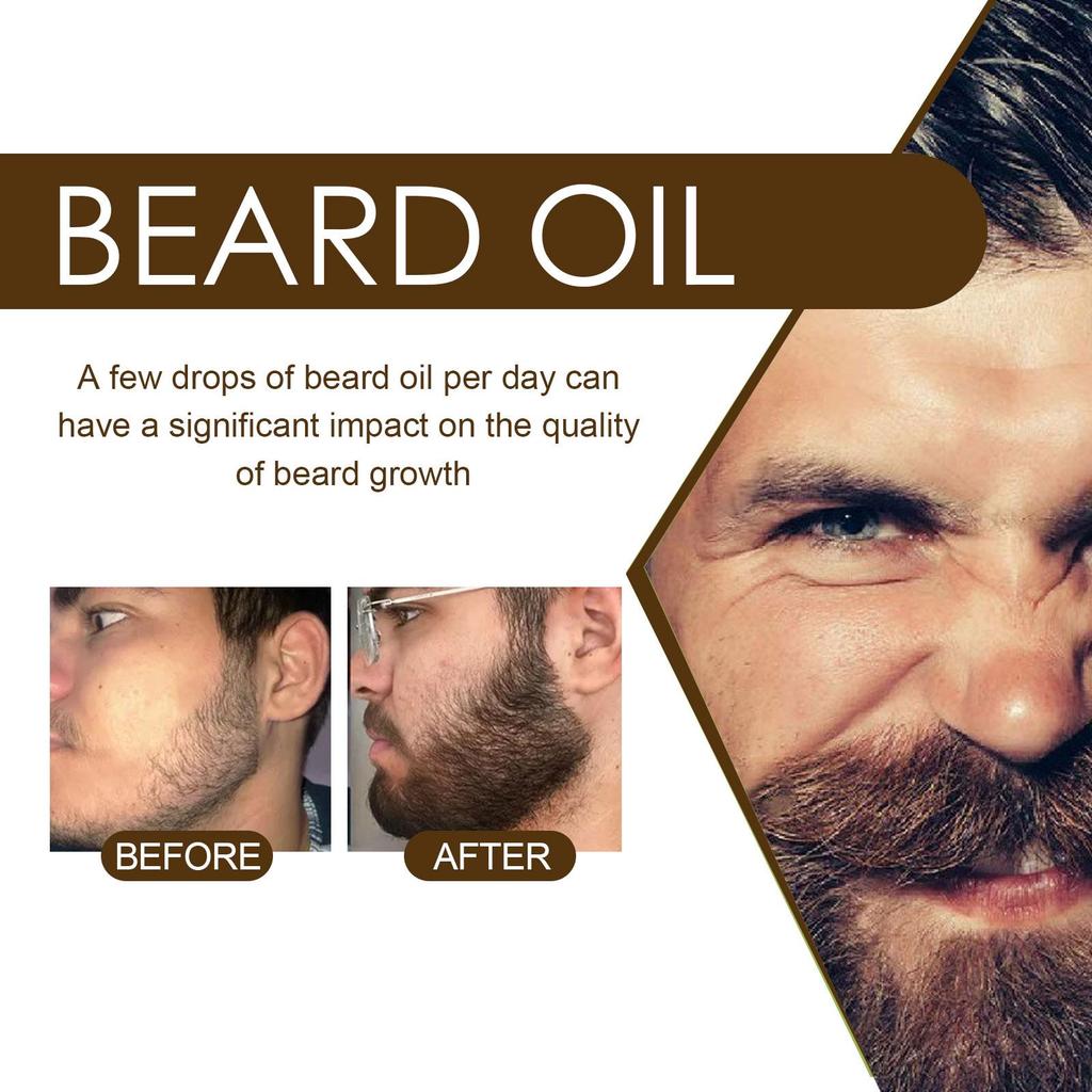 Men Beard Growth Oil Thickening Treatment Root Moisturizing Conditioning Beard Care