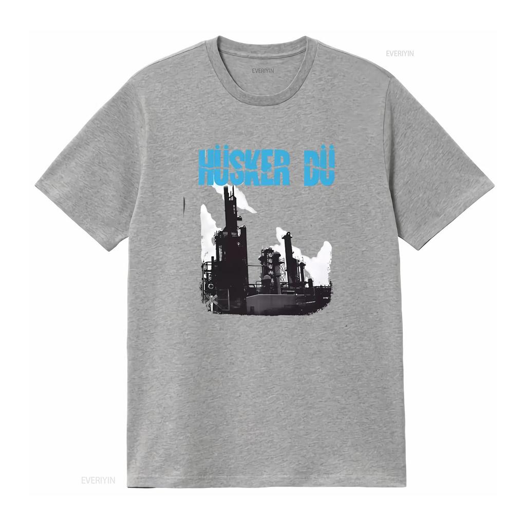 Husker Du Dont Want To Know If You Are Lonely Print Grey T Shirt Rock Band Inspired Design for Music Fans vintage Washed