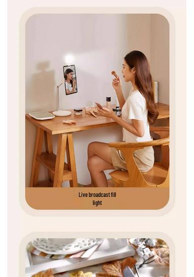 Luz de Preenchimento LED Compacta de Mão para Fotografia Móvel e Transmissão ao Vivo