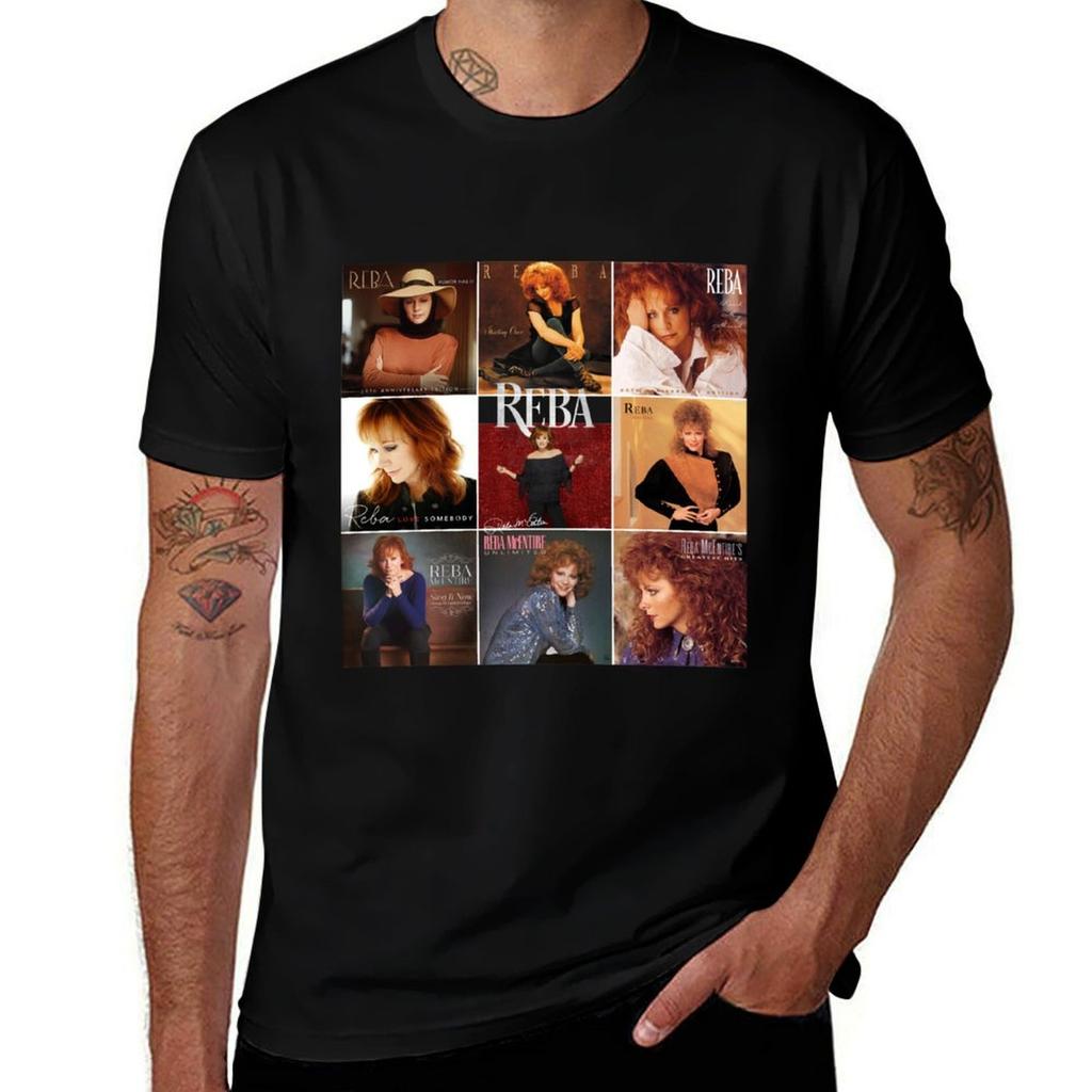 Reba All Greatest Albums T-Shirt Street Casual Tee Shirt