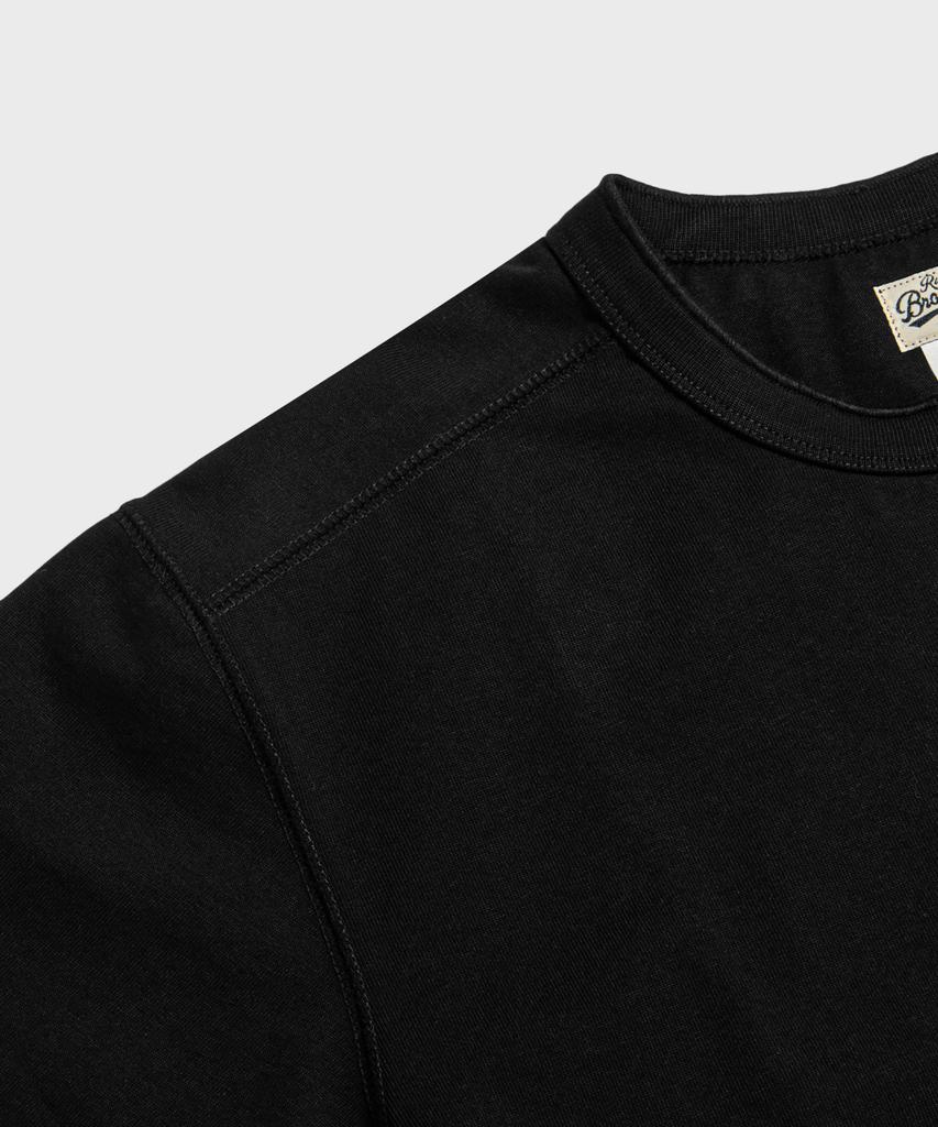 Beulonseun 10.6 Oz Cotton Short Sleeve Henley Tee Black