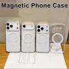 Strong Magnetic Case For iPhone 17 Pro Max Air 16 15 14 Plus 13 12 11 Magsafe Original Wireless Charging Transparent Phone Shell