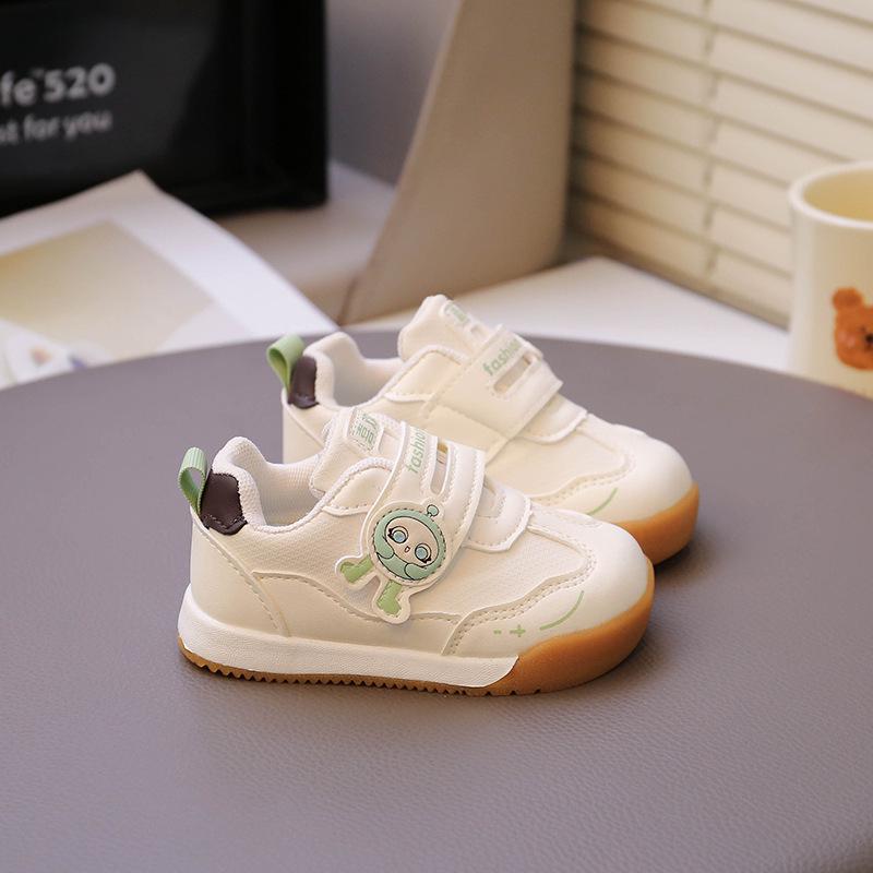 

2026 Lightweight White Velcro Soft Sole Kids Sports Shoes New Style Women’s Casual Footwear Size 17 - Inner length 12.5 cm зелений