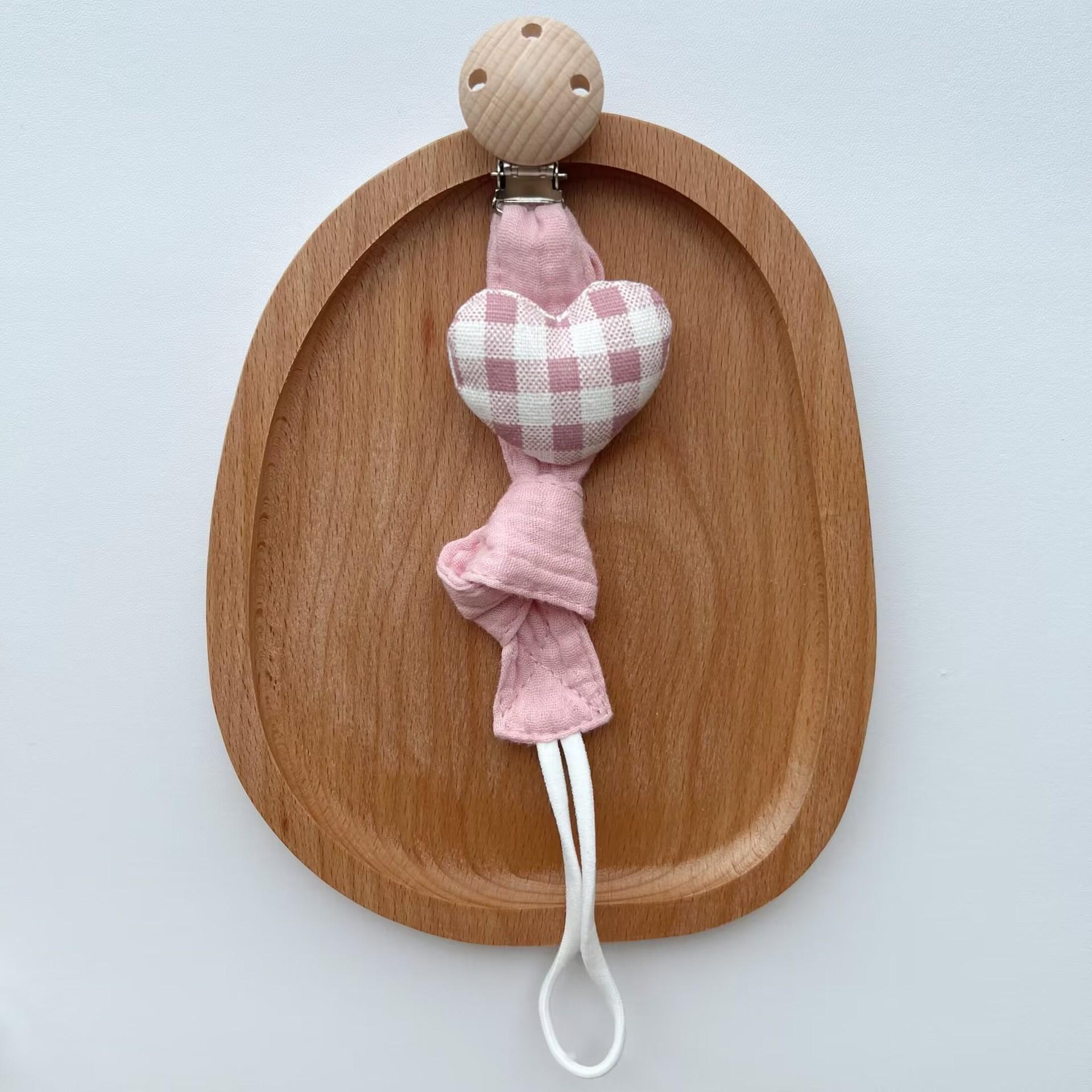 

Cute Cartoon Animals Pacifier Chain Clip Cotton Cloth Dolls Animal Wood Rodent Nipples Holder Newborn Toys Teether Accessories