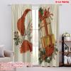 2pcs,2D Plane Printing Curtains&Window Treatment Vintage Santa Claus Versatile Polyester Fabric (without Rod) Outdoor