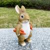 Kreativní nová zahradní ozdoba králík Dekorace Zahradní venkovní pryskyřičné řemeslo Kreslená zvířecí socha