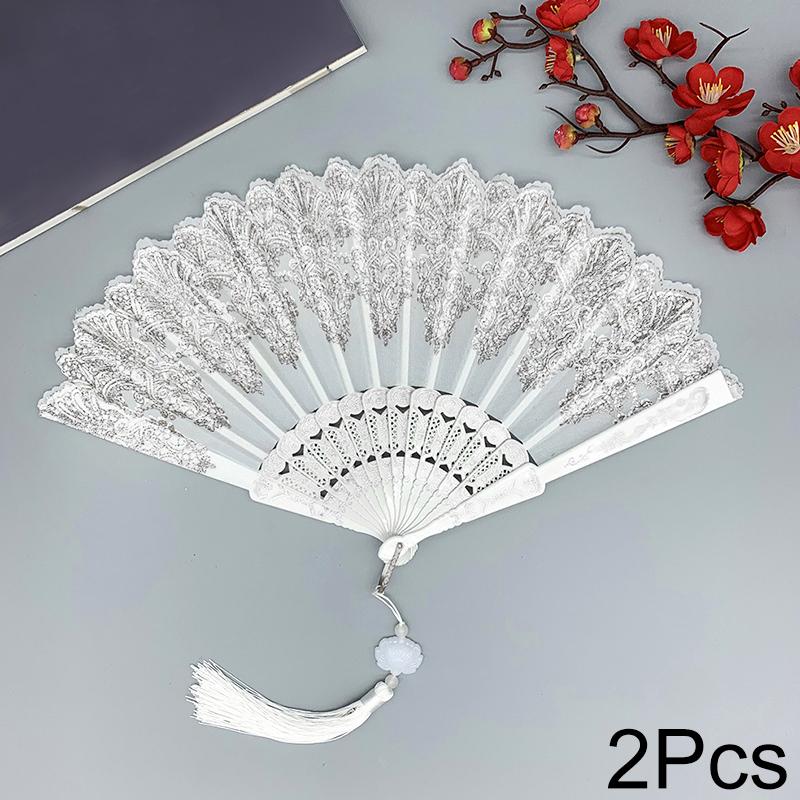 1PC Classica Gift Plastic Dance Performance Folding Colorful New Chinese Style Ancient Style Fan Elegant Carved Photography