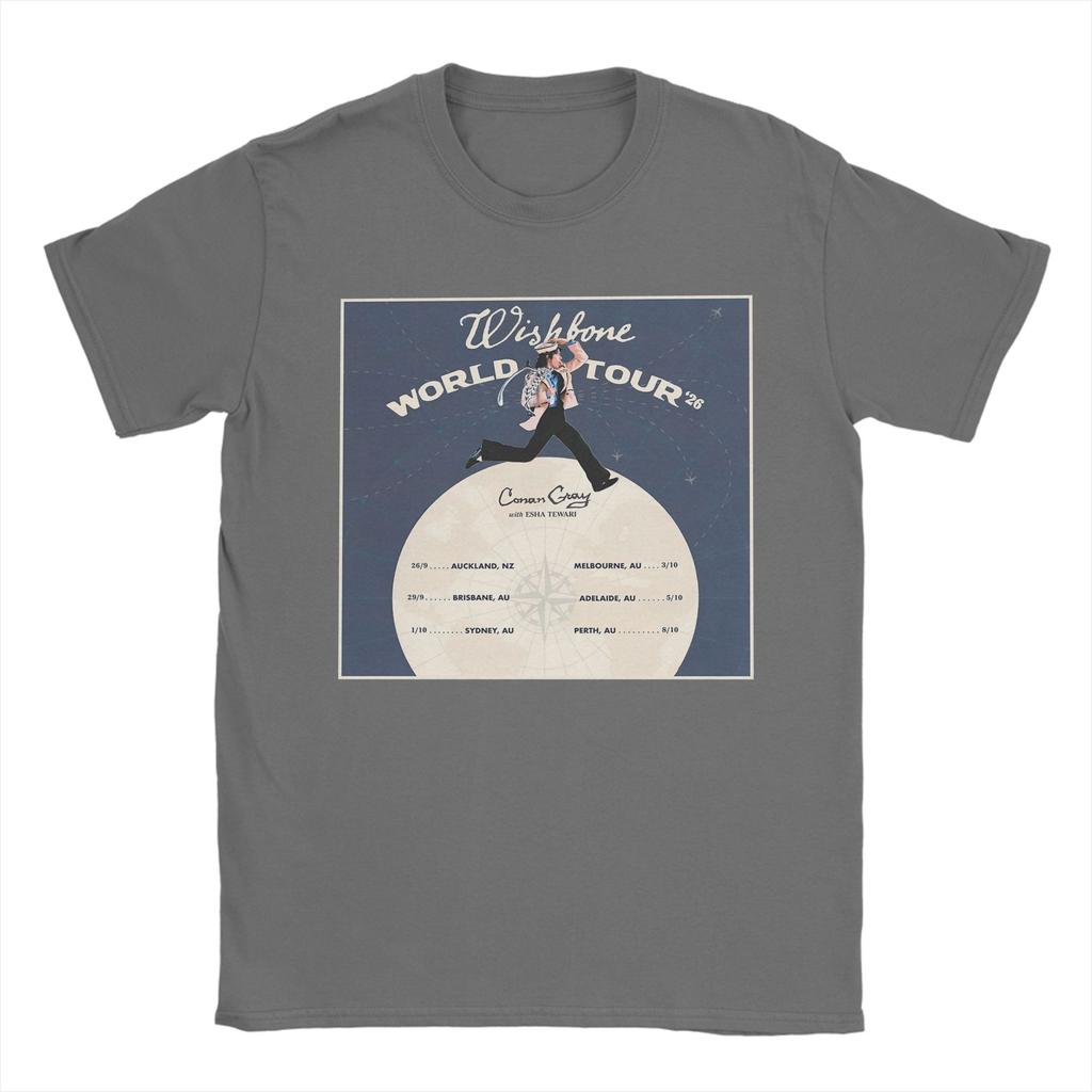 Unisexs Conan Gray Wishbone World Tour 2026 T Shirts  Cotton Clothes Funny Short Sleeve O Neck Tees Gift Idea TShirt