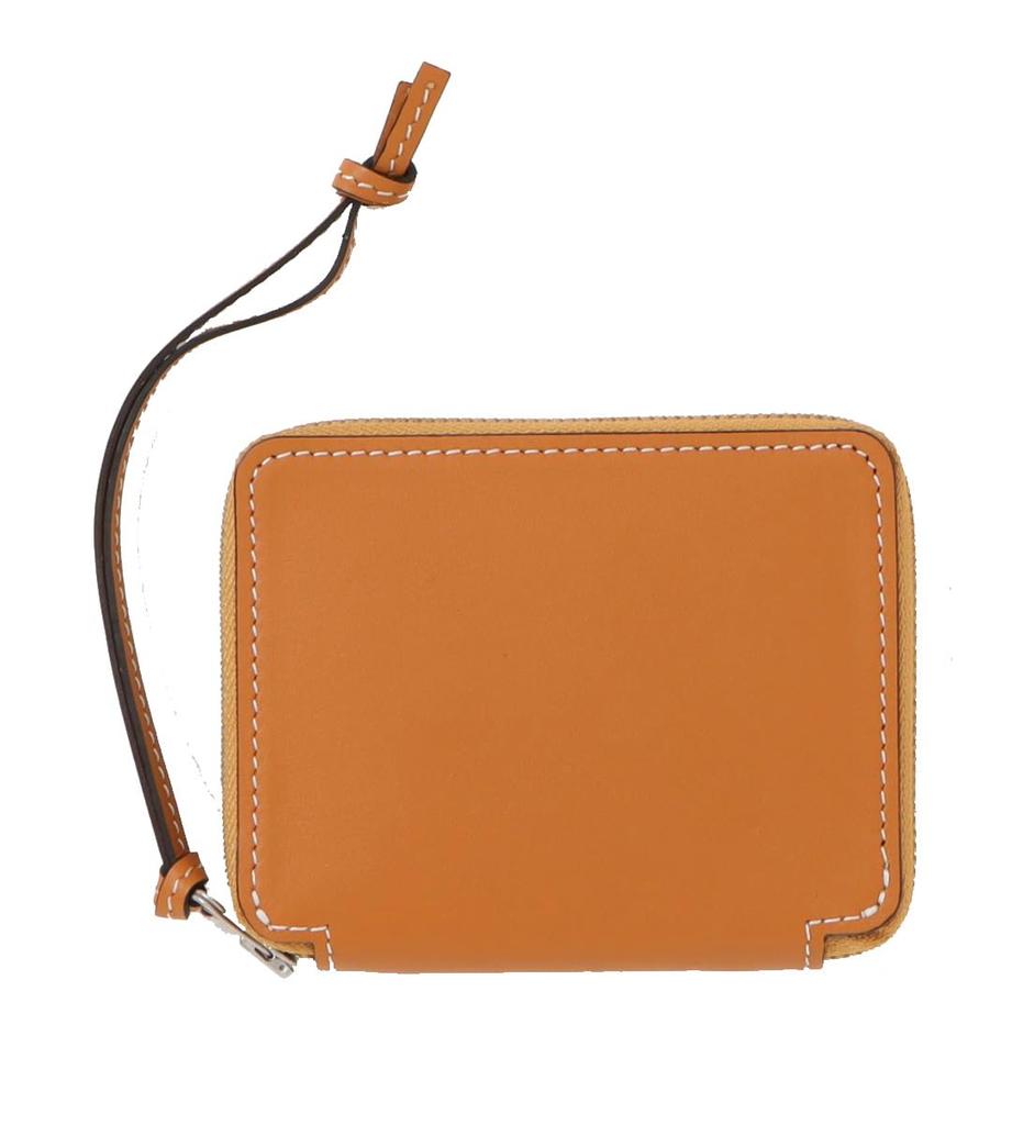 SOPO SO38 (Camel) - Bi-fold wallet, round, mini, compact, slim, for men and women, made of leather and made in Japan.