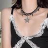 Retro Spicy Girl Butterfly Punk Leather Choker Necklace