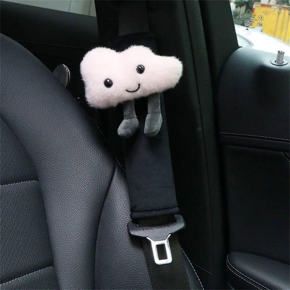 

Support Plush Toys Seat Belt Cover Car Seat Supports Waist Cushion Car Neck Pillow Cat Headrest Pink shoulder