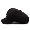 Adjustable Newsboy Cap Retro Painter Hat Casual Octagonal Cap  Autumn Winter