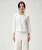 Linte Autumn Sleeve Basic T-Shirt White