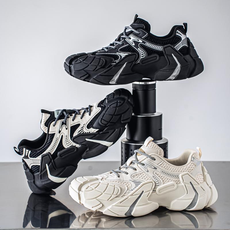 New Fashion Men 's Four Seasons Comfortable Thick Sole Shoes Students BoysTrending Soft Sole Breathable Casual Running Sneakers