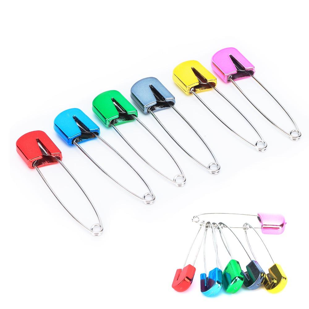 100pcs Assorted Color Safety Pins Stainless Steel Cloth Diaper Pins Diaper Pins  For Tag Fastening